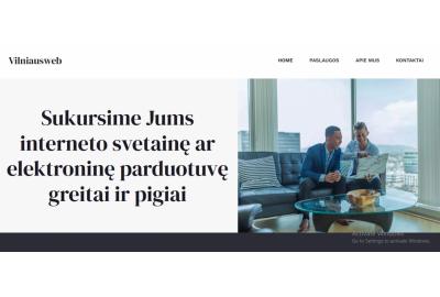 Sukurkime jūsų svetainę greitai ir pigiai