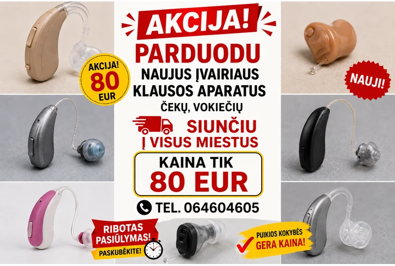 Naujas IV klas?s klausos aparatas – tik 80 € ||Pirk itin kokybišk? klausos aparat? už 80 € ||Klausos aparatas IV klas? – geriausia kaina!
