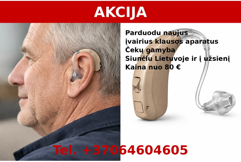 Nauji IV klausos aparatai – tik 80 € su garantija!