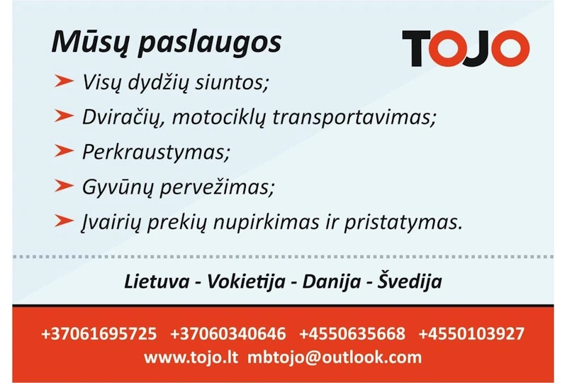 Siuntiniai iš Lietuvos į Daniją ir atgal