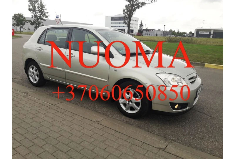 Patikima Toyota Corolla 2006 nuomai||Taupi Corolla nuo 24€/par? Klaip?doje||Ekonomiška Corolla 4-5.5L/100km be ridos rib?||Jauki Corolla su šildomom s?dyn?ms ir klimatu||Laisv? vairuoti be amžiaus ir stažo ribojim?||Corolla Klaip?doje: jokio ridos limito||Pigiau ilgesniam laikui: Corolla nuo 12€/d