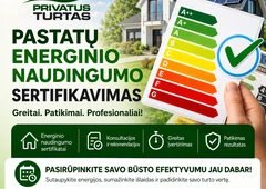 Energinio naudingumo sertifikatas – greitai visoje Lietuvoje||Sertifikatai namams, butams, gamybin?ms patalpoms||APVA paramos dokumentai – paruošiame per 24–48 val||Energinio naudingumo pažymos be streso ir kelioni?