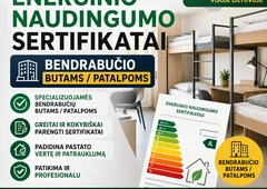 Energinis sertifikatas per 24h visoje Lietuvoje